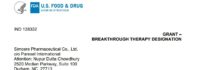 Erteilung des Status eines Therapiedurchbruchs für Sanbexin-Sublingualtabletten durch die US-amerikanische Food and Drug Administration