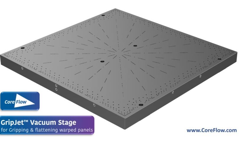 CoreFlow Launches the GripJet™ vacuum degree for pulling down and dealing with of warped panels for the Panel-Degree Packaging (PLP) production procedure