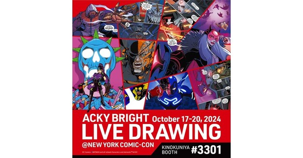 Japanese Manga Artist & Illustrator Acky Bright Hosts Live Drawing at New York Comic Con 2024