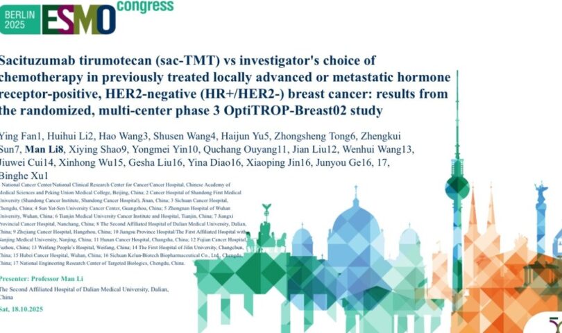 Kelun-Biotech Presents Positive Results of Phase 3 Clinical Study OptiTROP-Breast02 for Sacituzumab Tirumotecan in Advanced HR+/HER2- Breast Cancer at 2025 ESMO
