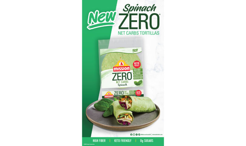 Mission Foods Expands “Better For You” Line with Zero Net Carbs Spinach Tortillas