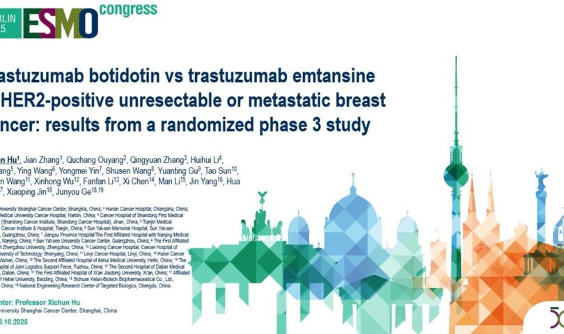 Kelun-Biotech Presents Positive Phase 3 Data for Trastuzumab Botidotin Compared to T-DM1 at 2025 ESMO