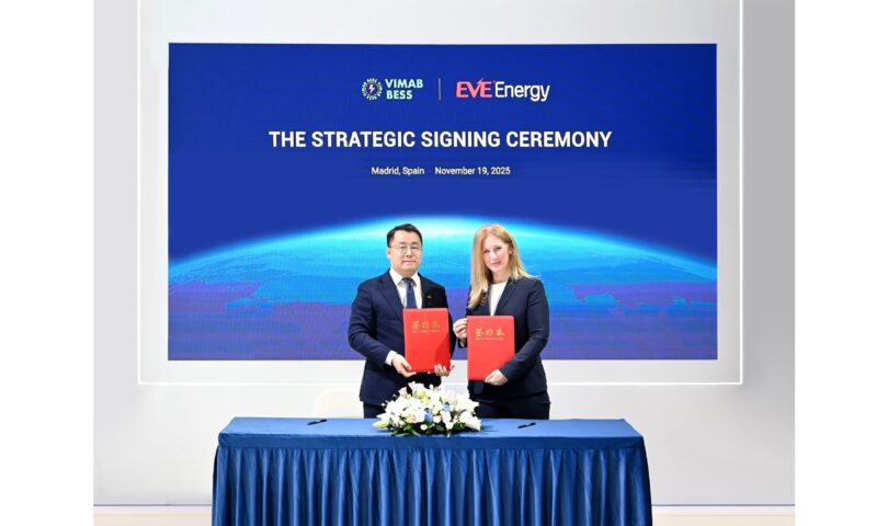 EVE Energy y Vimab BESS AB firman un memorando de entendimiento para impulsar la transición energética
