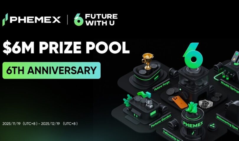 Phemex lanza un festival de 6 millones de dólares en múltiples sedes para celebrar su sexto aniversario