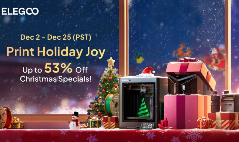 ELEGOO kündigt Weihnachtsaktion für 3-D-Drucker mit großen Festtagsangeboten vom 2. bis 25. Dezember an
