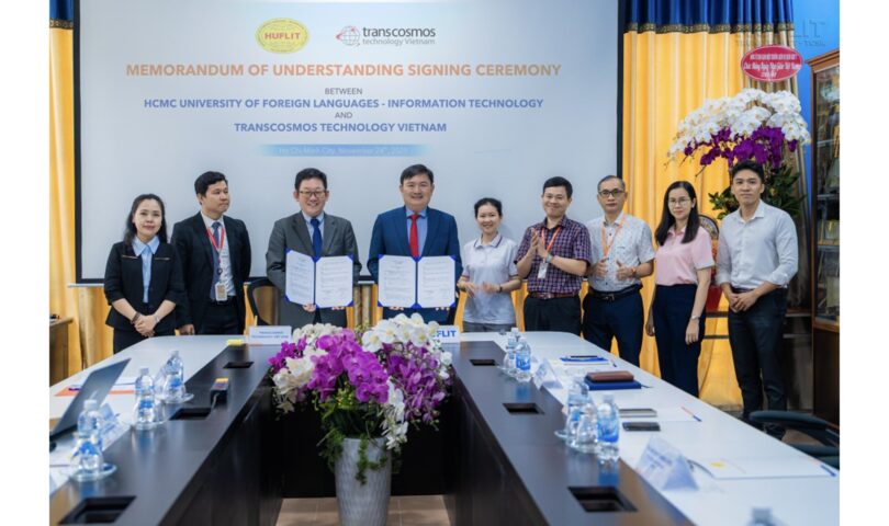 transcosmos’s Vietnam-based system development subsidiary signs MoU with Ho Chi Minh City University of Foreign Languages and Information Technology (HUFLIT)